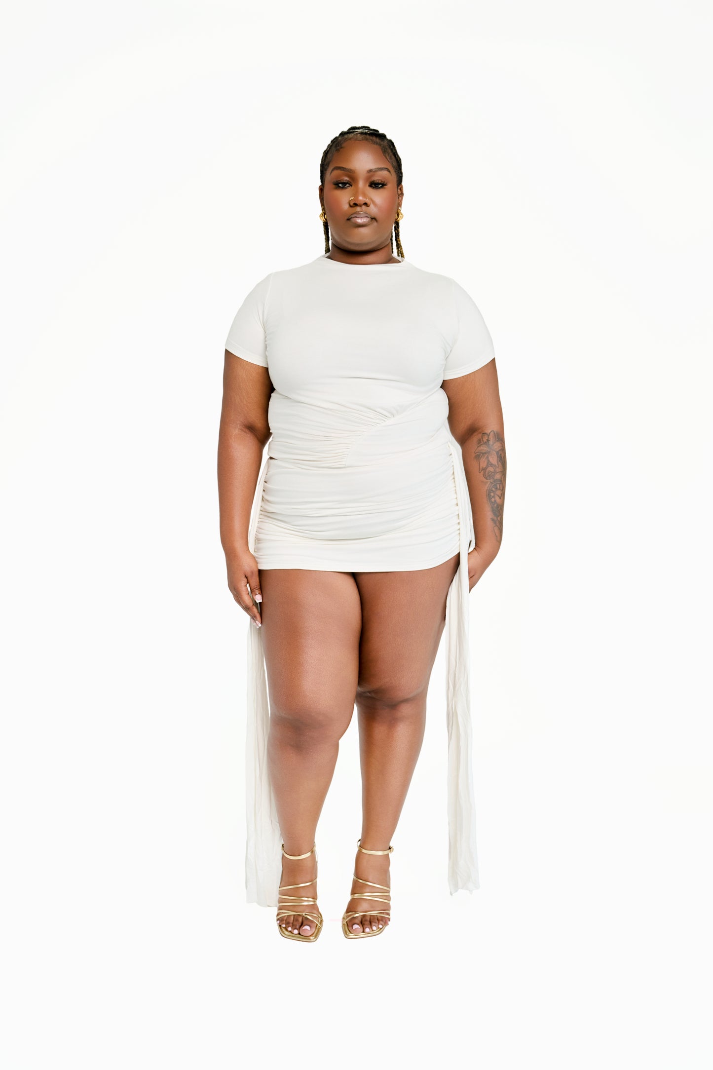 Amara Ruched Mini Skirt