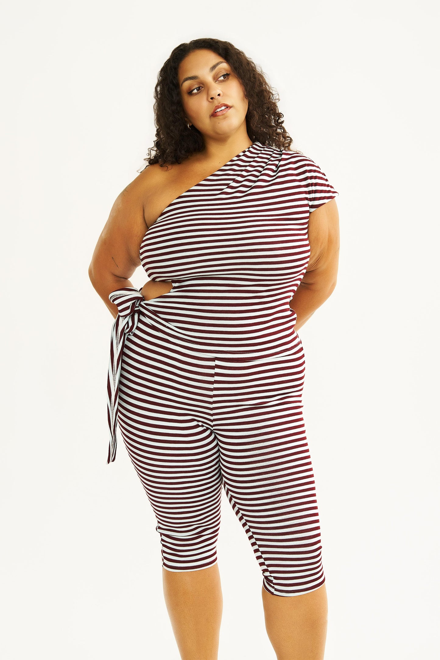 Avery One-Shoulder Tie Top