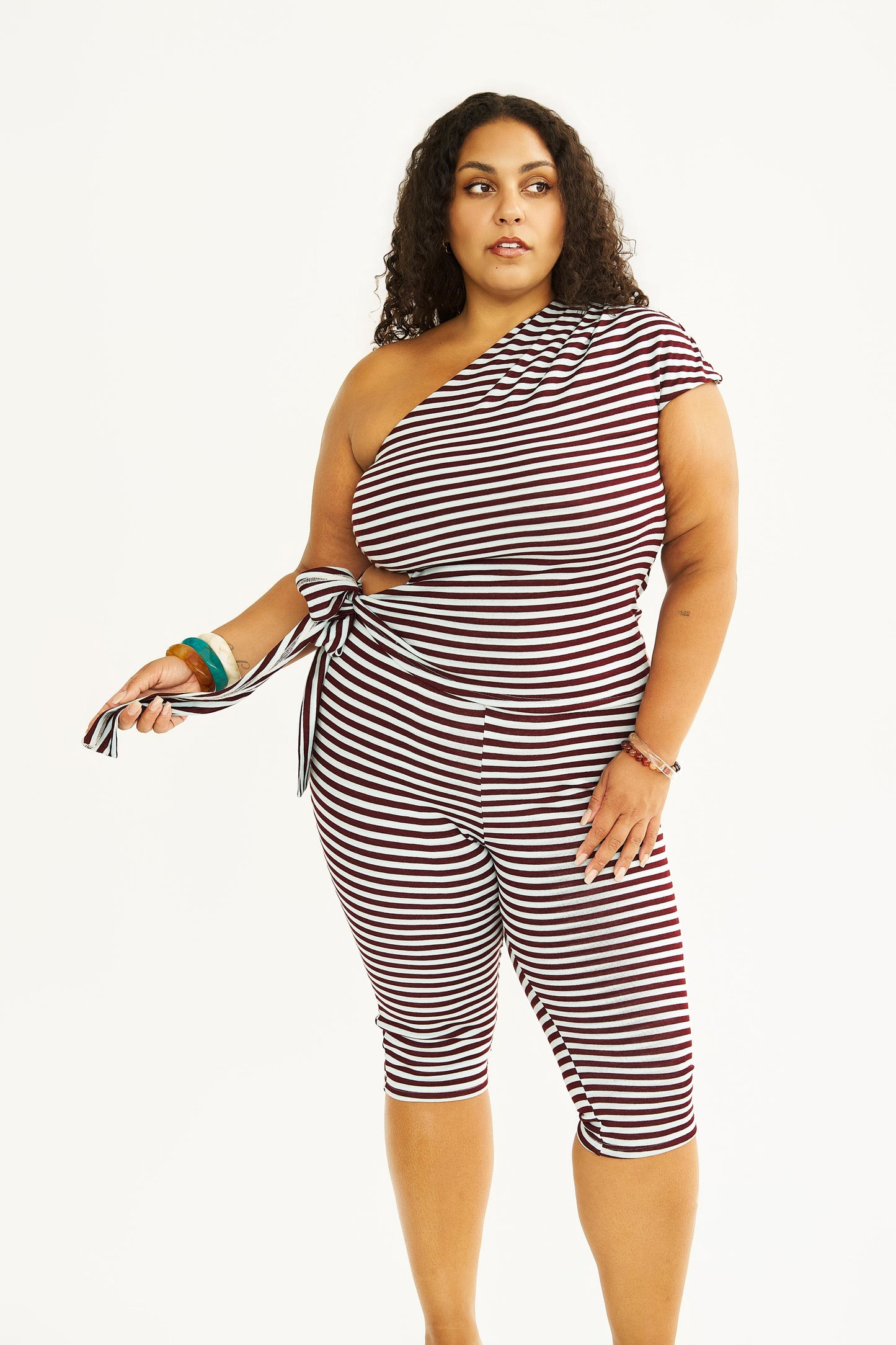 Avery One-Shoulder Tie Top