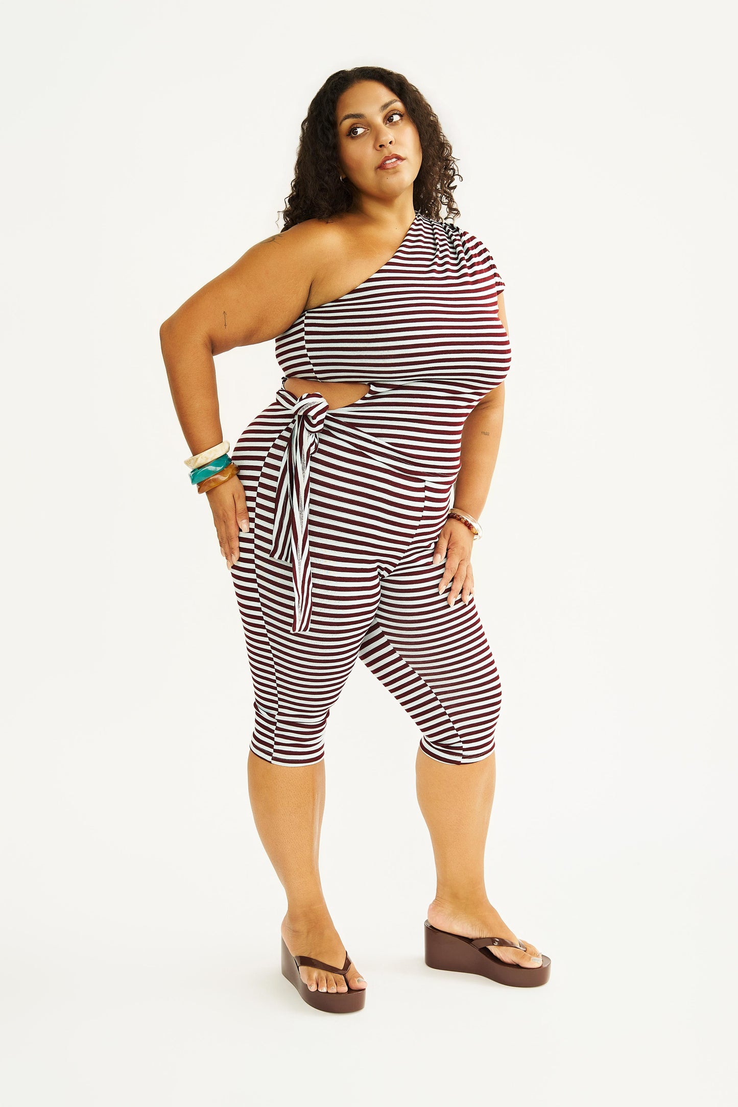 Avery One-Shoulder Tie Top